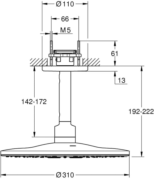 Grohe rainshower Shower Head System, Smartactive Shower Head