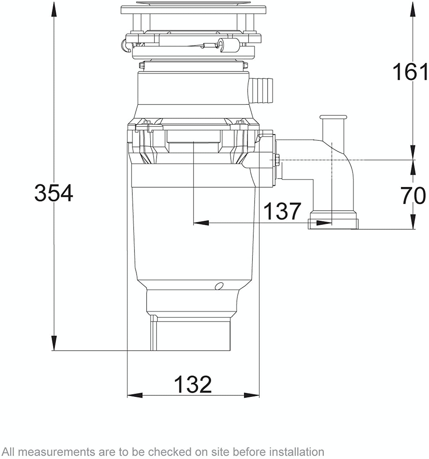 BoneCrusher Model 600 Waste Disposer cw Air Switch