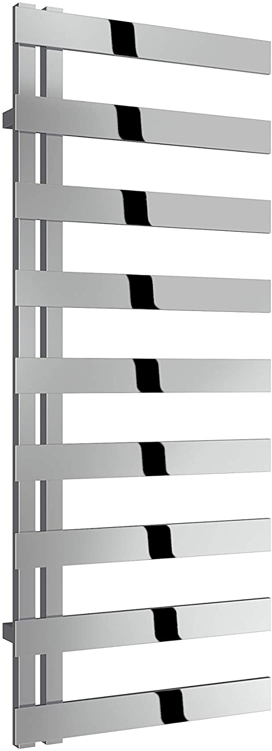 Reina Capelli Polished Stainless Steel Designer Heated Towel Rail 1235mm x 500mm Central Heating