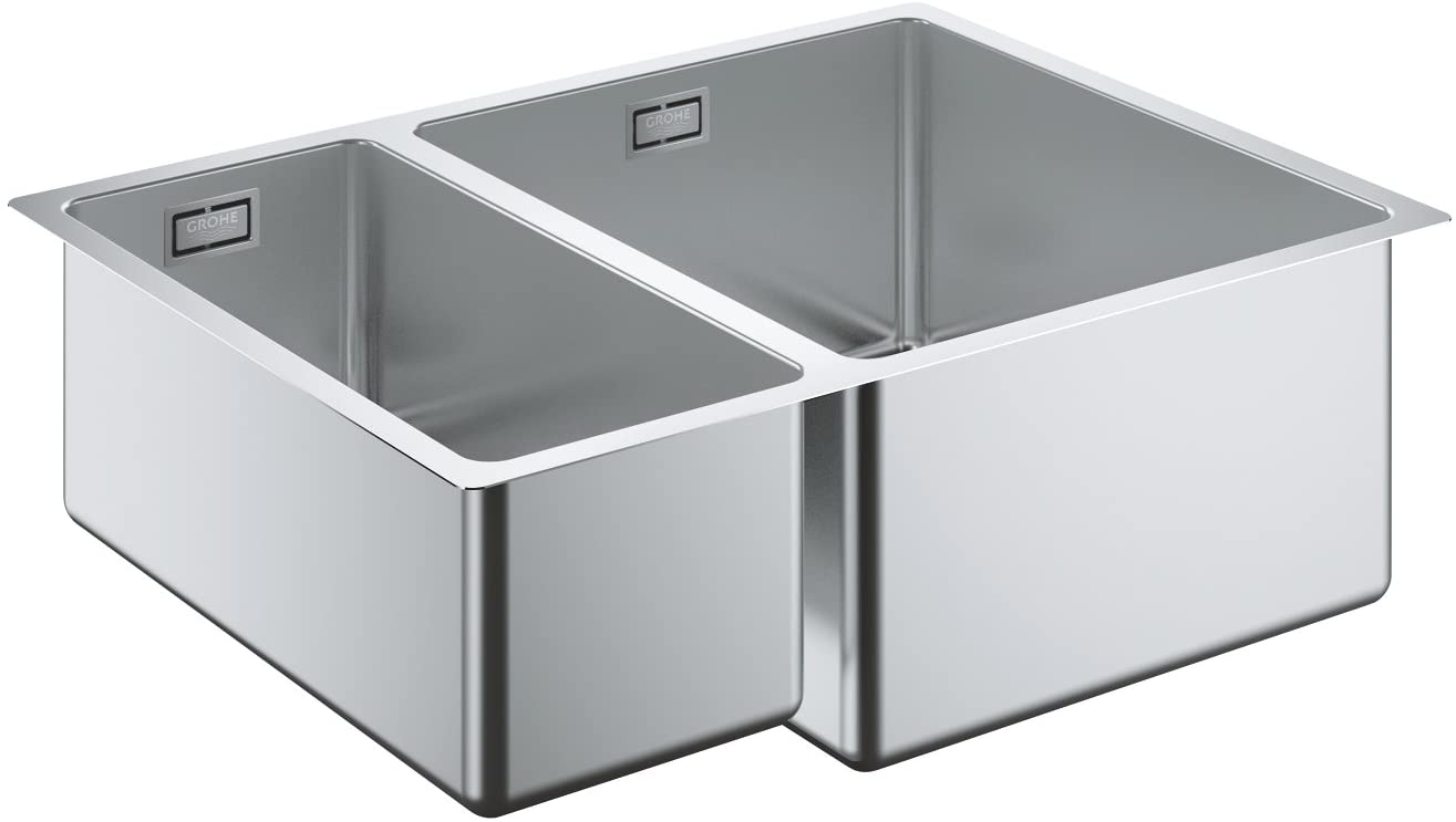 Grohe 31552SD0í«ÌÎ_K200í«ÌÎ_| Kitchen Stainless Steel Sink with Drain Board, Stainless Steel