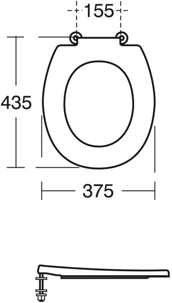 Armitage Shanks S406601 Contour 21 seat Toilet, White