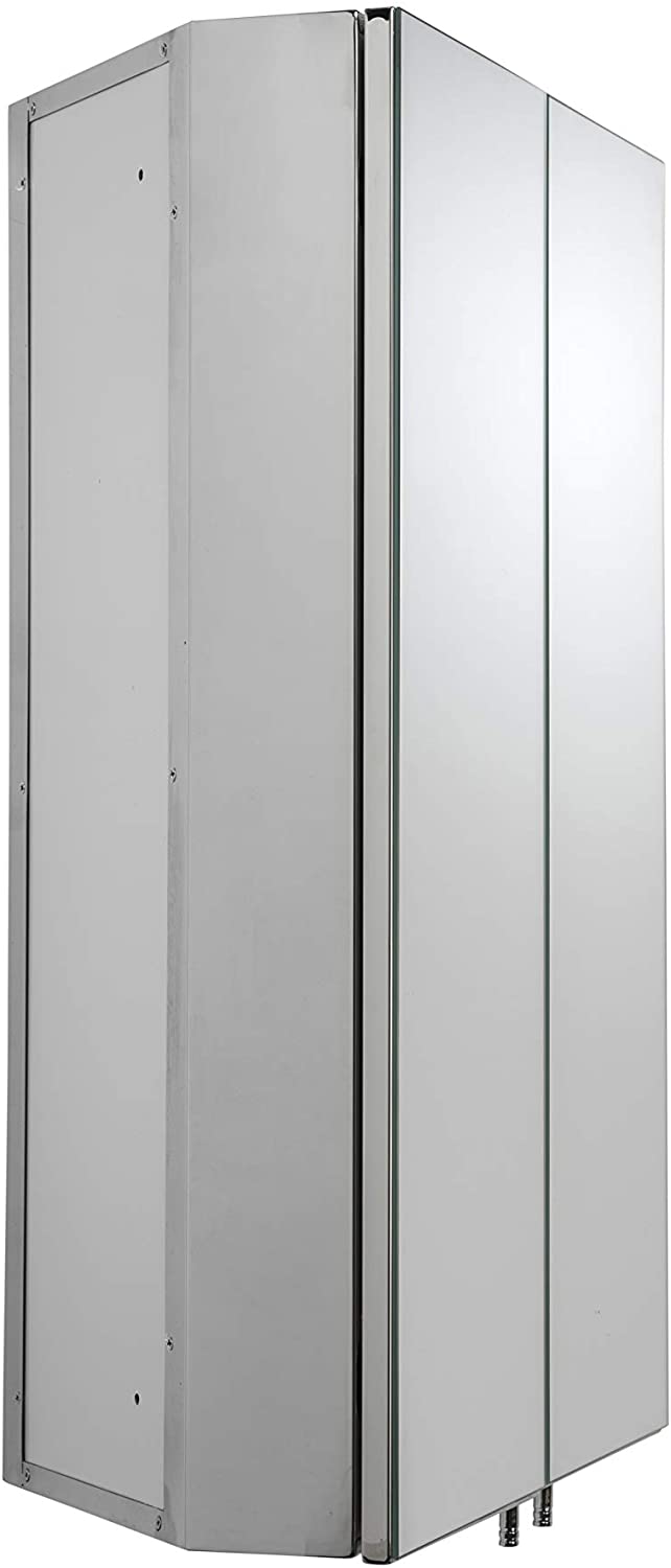 CroydEx Avisio Double Door Stainless Corner Cabinet