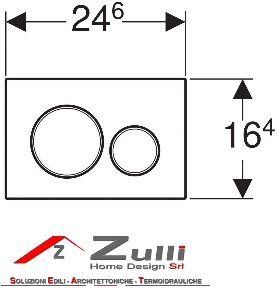 Geberit actuator plate Sigma20 for 2-volume flushing, colour: high-gloss chrome-plated/matt chrome-plated - 115.882.KH.1