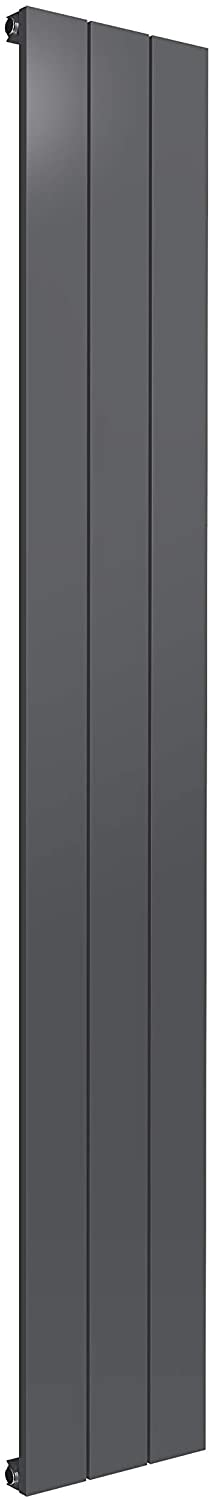 Reina Casina Aluminium Anthracite Single Panel Vertical Designer Radiator 1800mm x 280mm - Central Heating