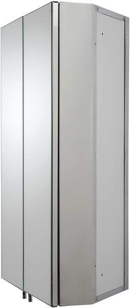 CroydEx Avisio Double Door Stainless Corner Cabinet