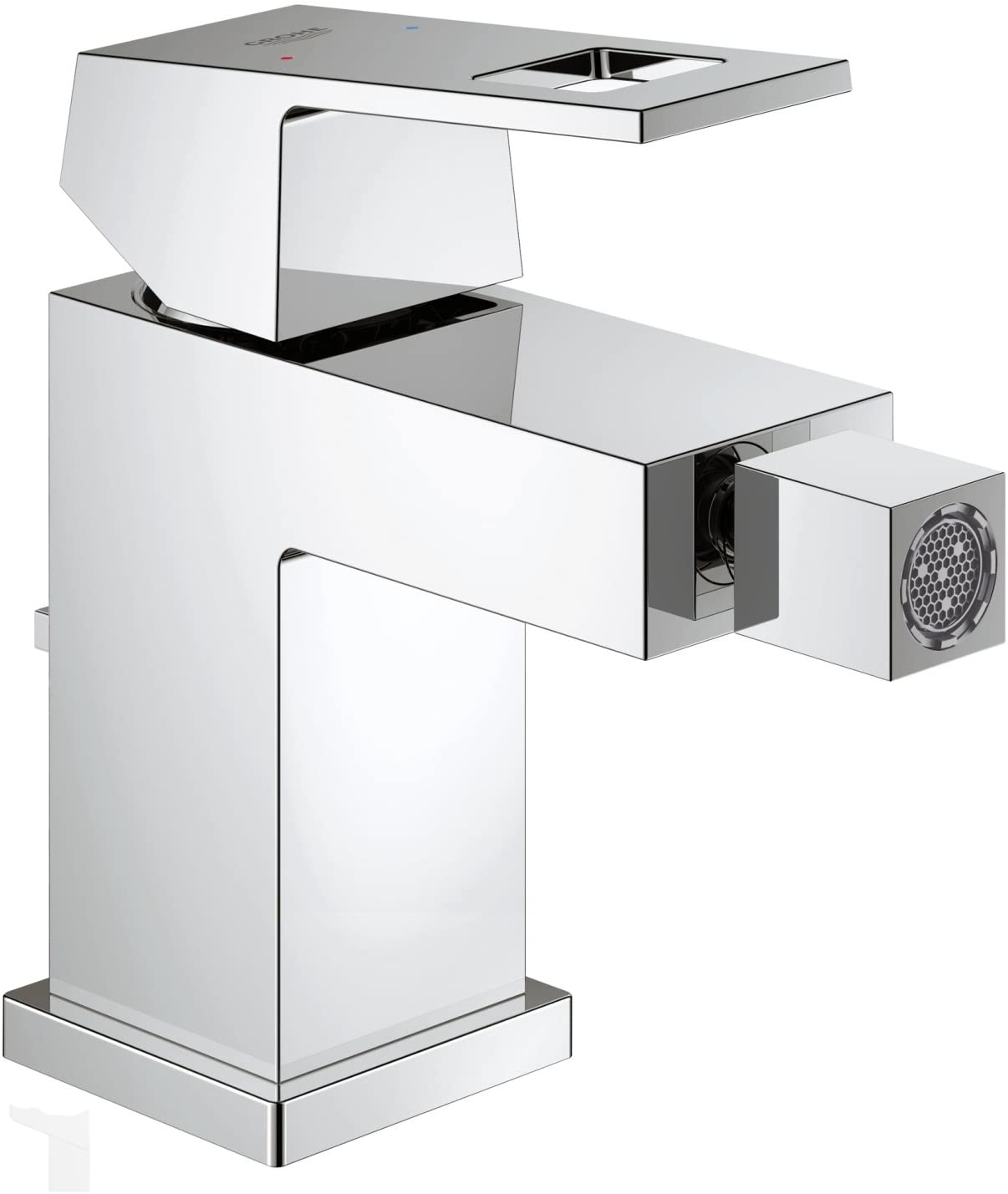 GROHE 23138000 Eurocube Bidet Tap (Pop-Up Waste and Ball-Joint Spout)