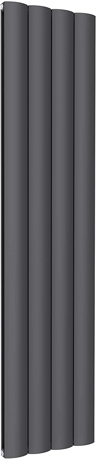 Reina Belva Aluminium Anthracite Double Panel Vertical Designer Radiator 1800mm x 412mm - Central Heating
