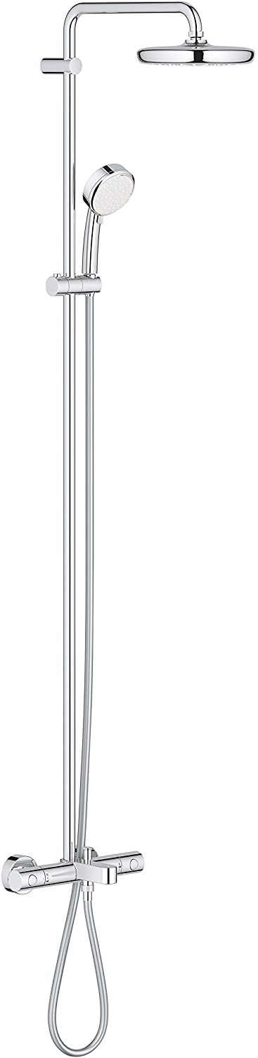 GROHE 26223001 Tempesta Cosmopolitan 210 Thermostatic Shower System, Chrome