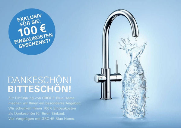 Grohe L-Spout Blue Home Duo Starter Kit - Chrome - 31454001