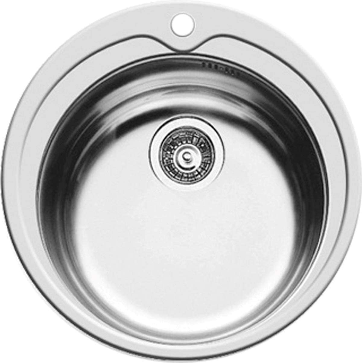Pyramis 100053701 Smooth Stainless Steel Kitchen Sink with Single Bowl, Grey, 38.5 x 16 cm