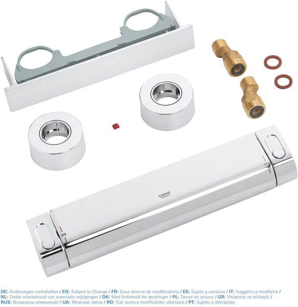 GROHE 34469001 Grohtherm 2000 Thermostatic Shower Mixer, Easyreach Tray