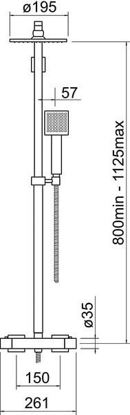 Trisen Zacha TSS100 Chrome Thermostatic Shower Kit