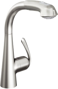 GROHE 32553SD0 | Zedra Kitchen Tap | Pull-Out Comfort Dual Spray | Stainless Steel