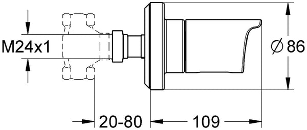 GROHE 19243001 Grohtherm 2000 Concealed Stop-Valve Trim