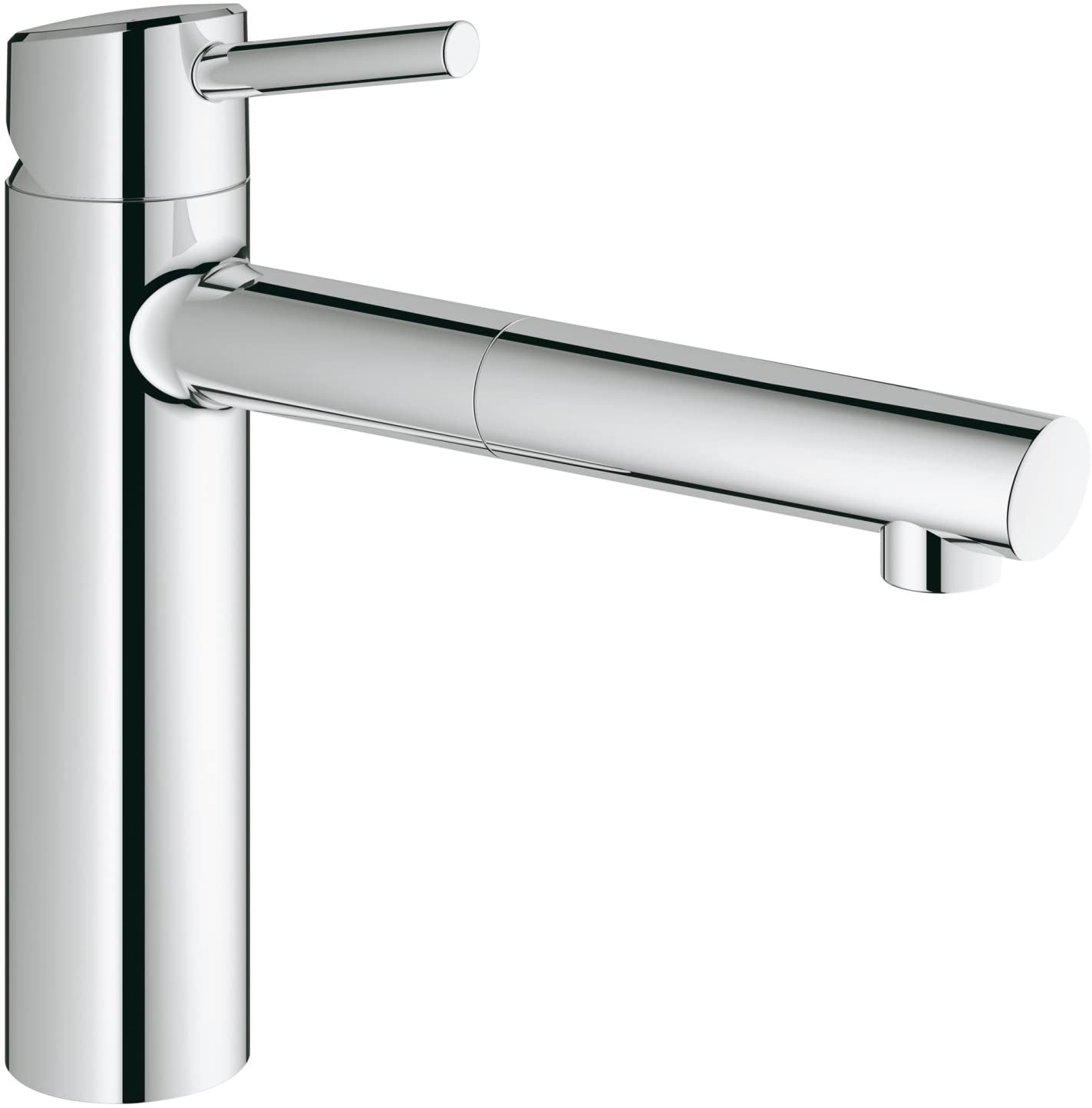 GROHE 31129001 Concetto Kitchen Tap (High Spout with Pull-Down Spray Head, 100 Degree Swivel Range and Starlight), Medium