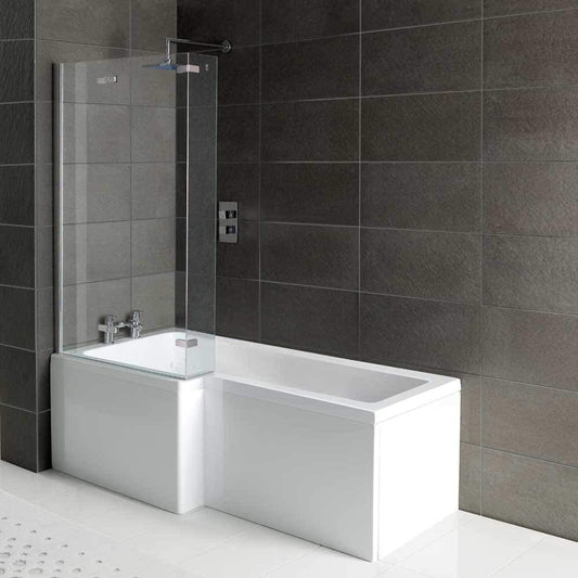 Arley Squrv2 Universal L-Shaped Hinged Bath Screen Squrv2 1 Piece