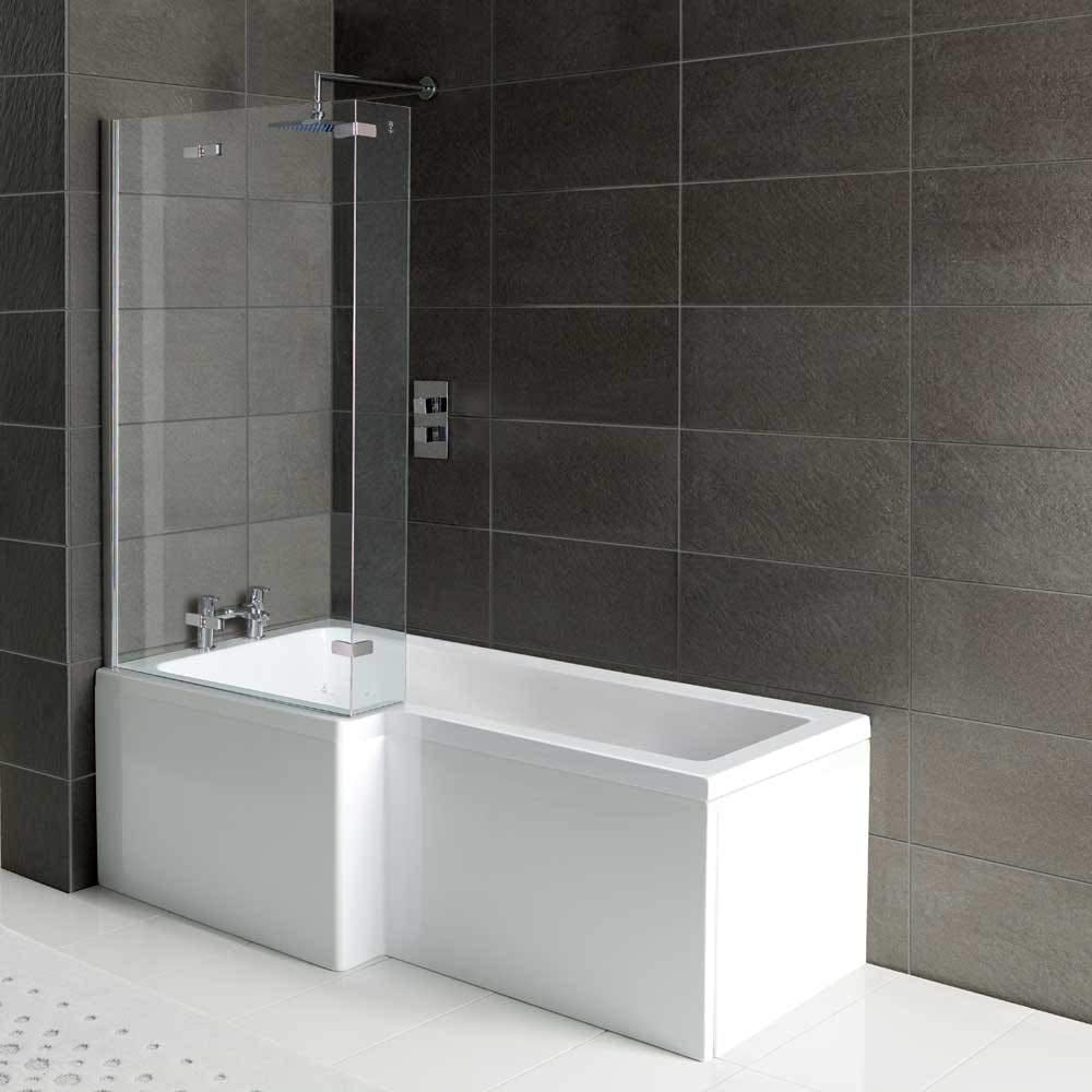 Arley Squrv2 1700mm No Tap Holes Left Hand Shower Bath Squrv2 Shower Baths