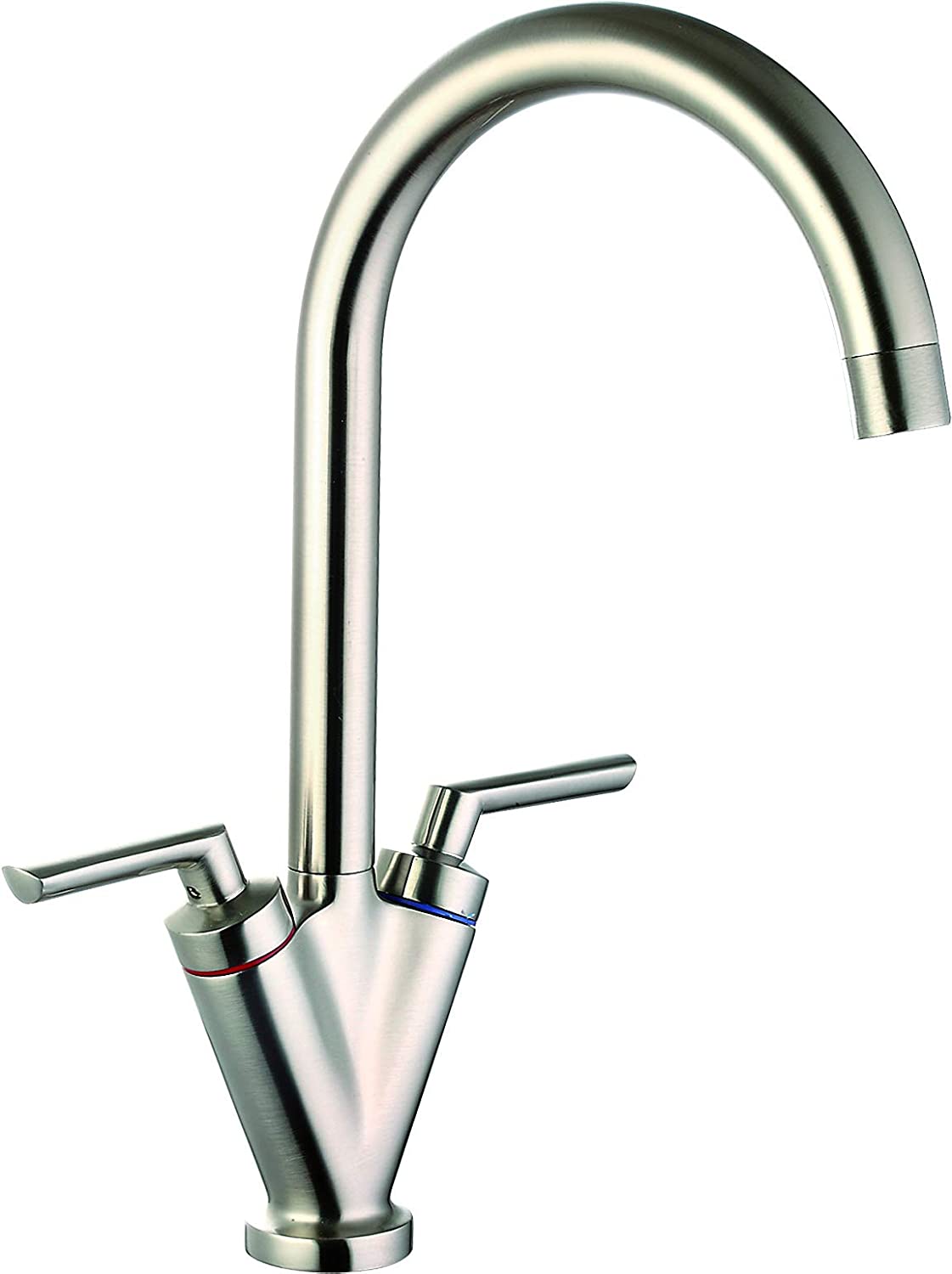 Trisen Starn TK005BN Brushed Nickel Two Handle Kitchen Sink Mixer