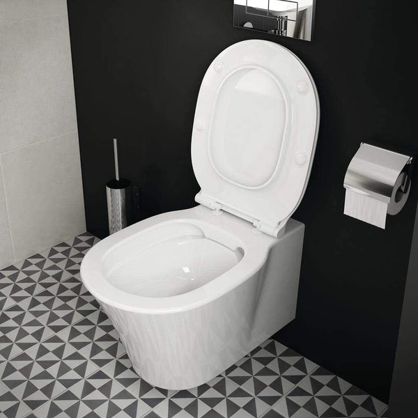 Ideal Standard Connect N1382AA Wall-Mounted Toilet Roll Holder and Cover Chrome