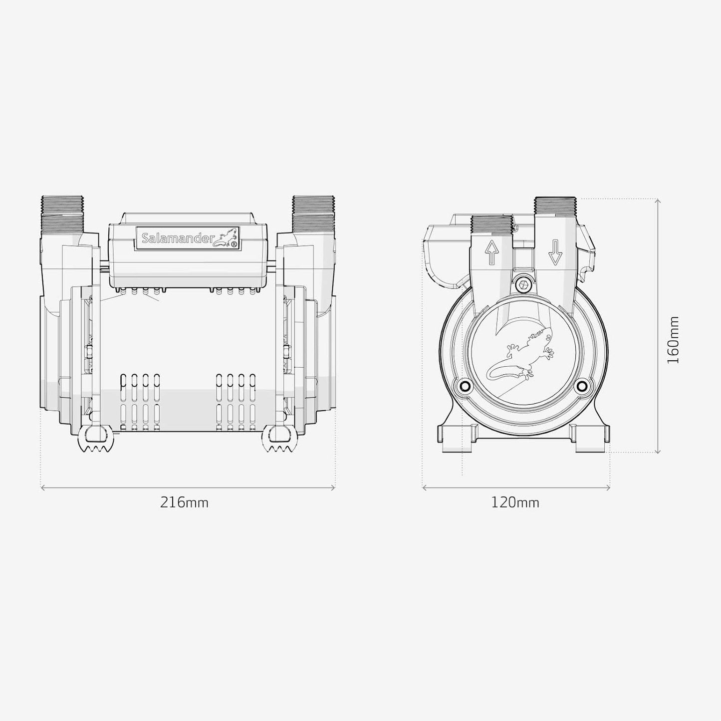 Salamander CT Force 30PS 3.0 bar Single Impeller Positive Head Shower Pump