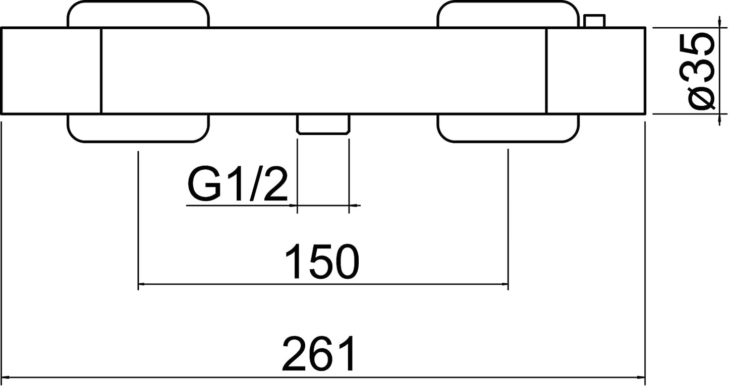 Trisen Piron TSS002 Chrome Thermostatic Bar Valve Shower Kit