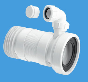 MCALPINE WC-F23SV 3í«_"/90mm Flexible WC Connector with Boss