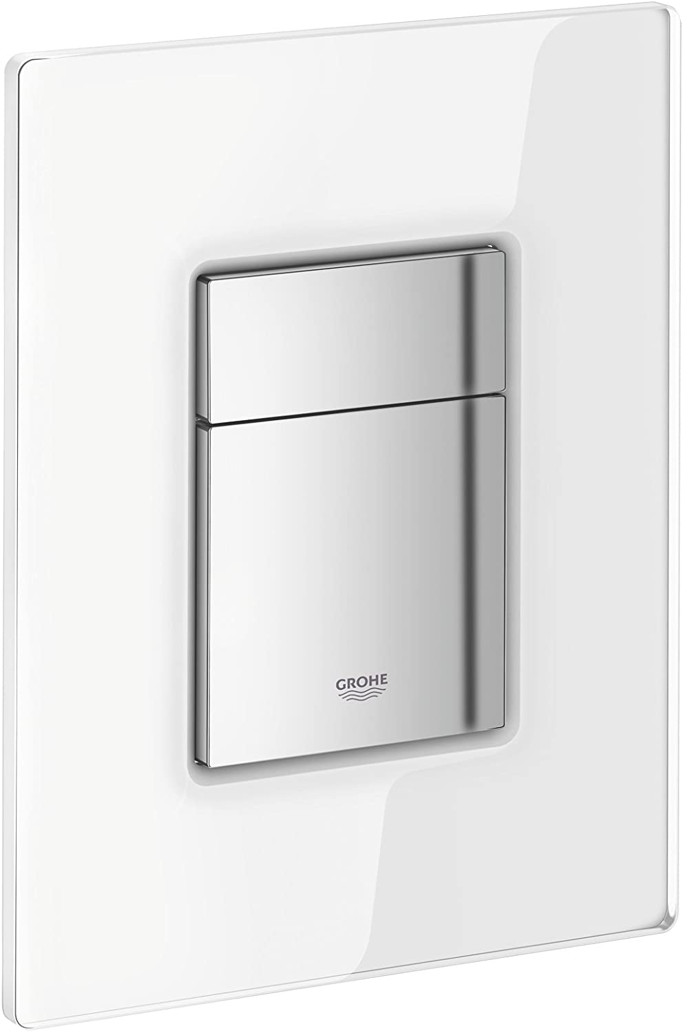 Grohe 38845KS0 Skate Cosmopolitan Toilet Actuation Plate with Glass Surface, Velvet Black