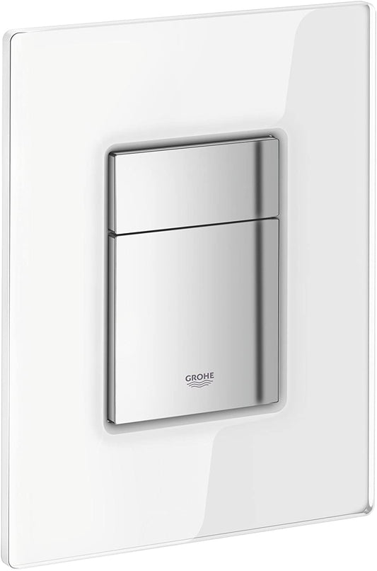 Grohe 38845KS0 Skate Cosmopolitan Toilet Actuation Plate with Glass Surface, Velvet Black