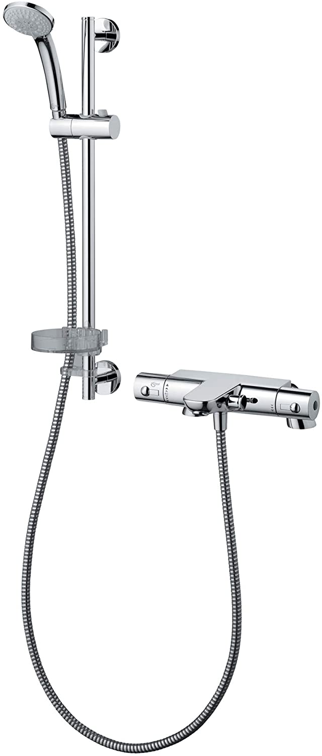 Ideal Standard Alto Ecotherm thermostatic bath shower mixer & riser kit. A5636AA