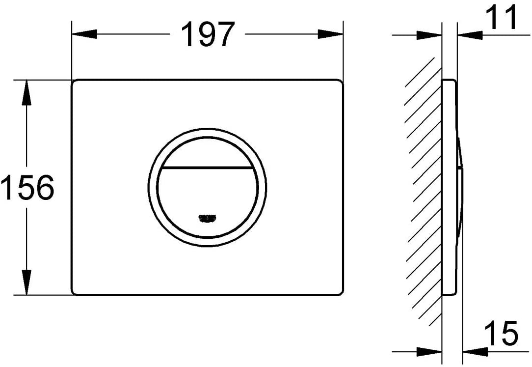 GROHE 38809000 Nova Cosmopolitan Light WC Wall Plate