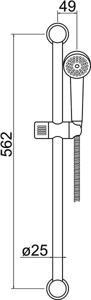 Trisen Sharo TSS001 Chrome Round Thermostatic Bar Valve and Shower Kit