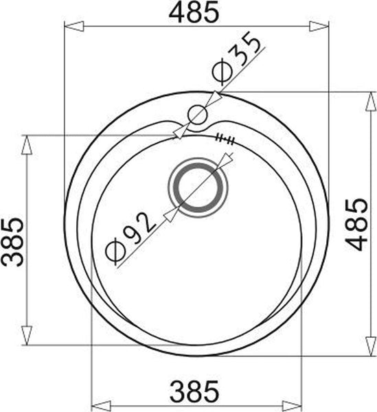 Pyramis 100053701 Smooth Stainless Steel Kitchen Sink with Single Bowl, Grey, 38.5 x 16 cm