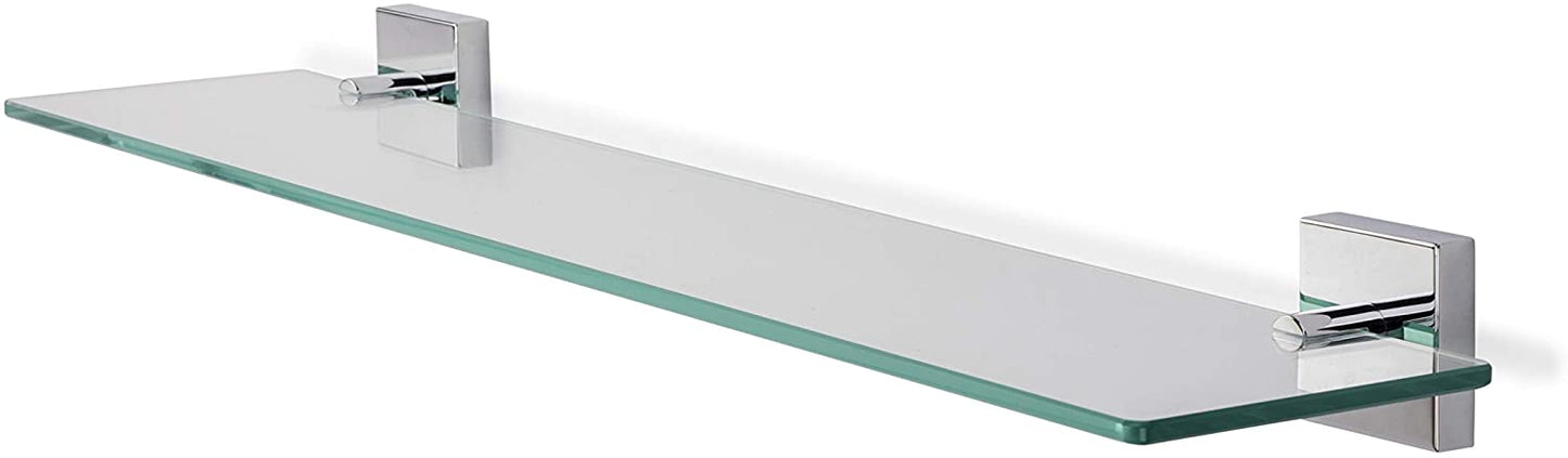 Croydex Flexi-Fix Chester Glass Shelf, 54 x 617 x 134mm