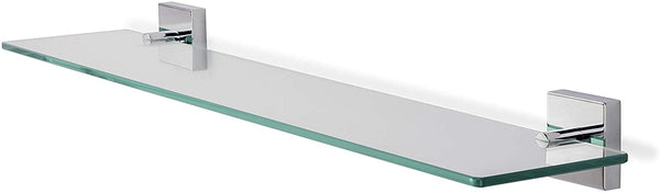 Croydex Flexi-Fix Chester Glass Shelf, 54 x 617 x 134mm