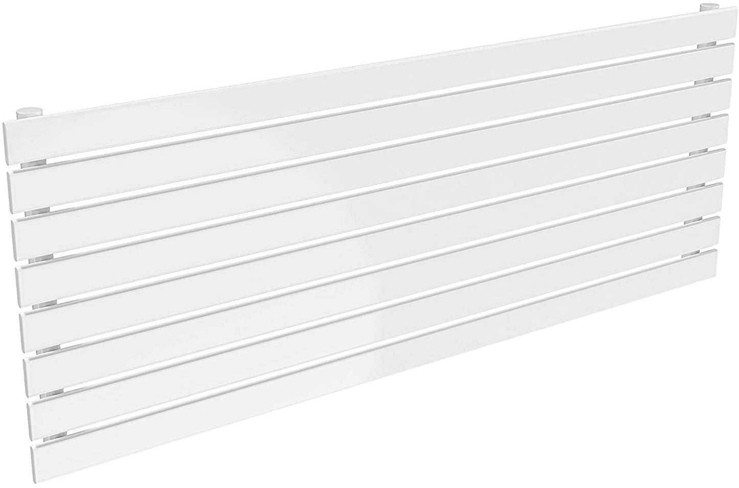 Reina Rione Steel White Single Panel Designer Radiator 544mm x 1400mm - Dual Fuel - Thermostatic
