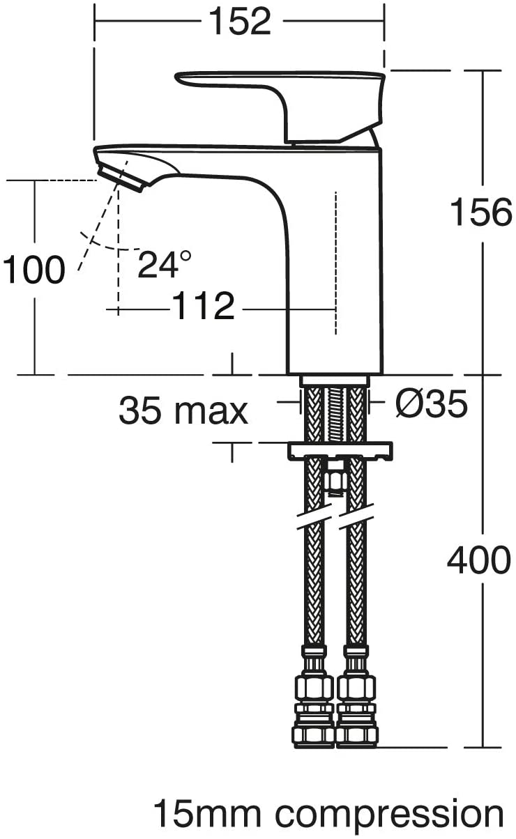Ideal Standard A7064AA Concept Air Grande Basin Mixer, Chrome