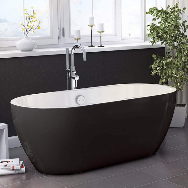 Synergy San Marlo 1655mm Black Double Ended Bath