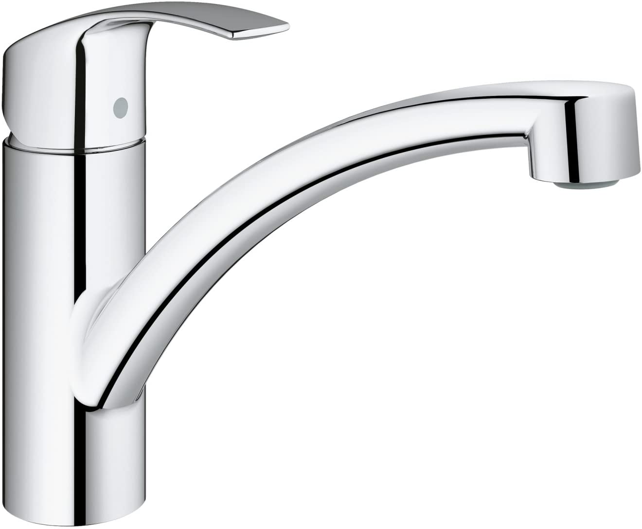 GROHE Eurosmart Kitchen Tap (140 Degree Swivel Range, Ecojoy, Starlight and Separate Internal Waterways)
