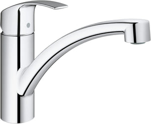 GROHE Eurosmart Kitchen Tap (140 Degree Swivel Range, Ecojoy, Starlight and Separate Internal Waterways)