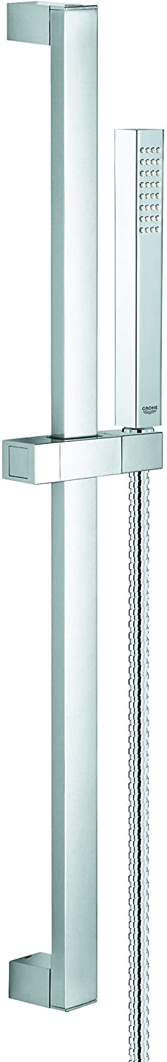 GROHE 27891000 Euphoria Cube Plus Metal Hand Shower Set with 600mm Shower Rail - Chrome Finish