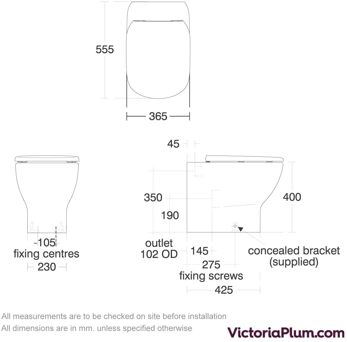 Ideal Standard T353501 Tesi Back to Wall Toilet with Aquablade Technology