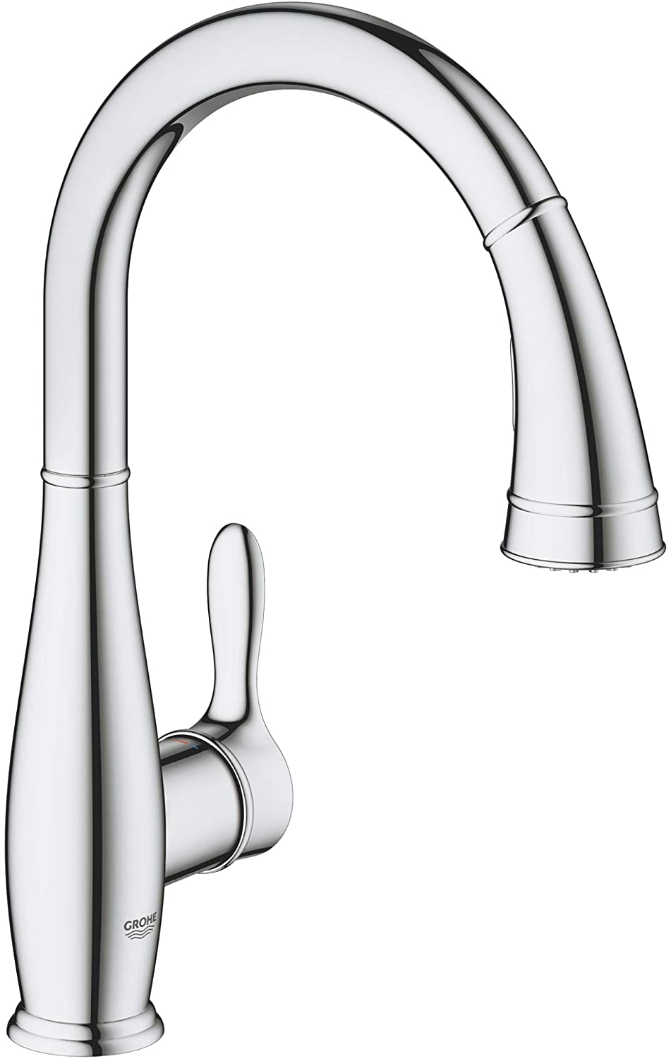 GROHE Parkfield single lever sink mixer, DN 15, swivel pipe spout, colour: super steel - 30215DC1