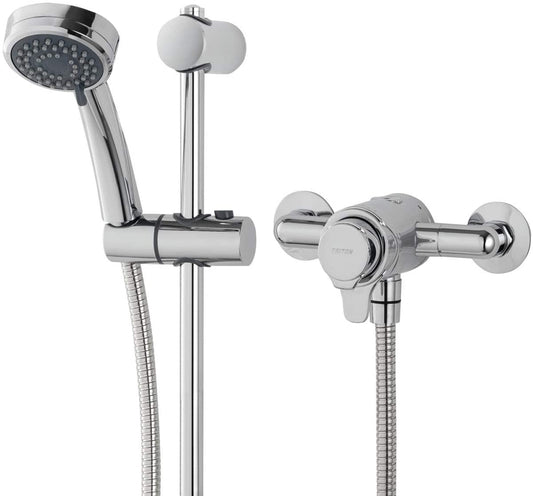 Triton Dene Dual Control Mixer Shower Concentric Thermostatic Exposed Chrome