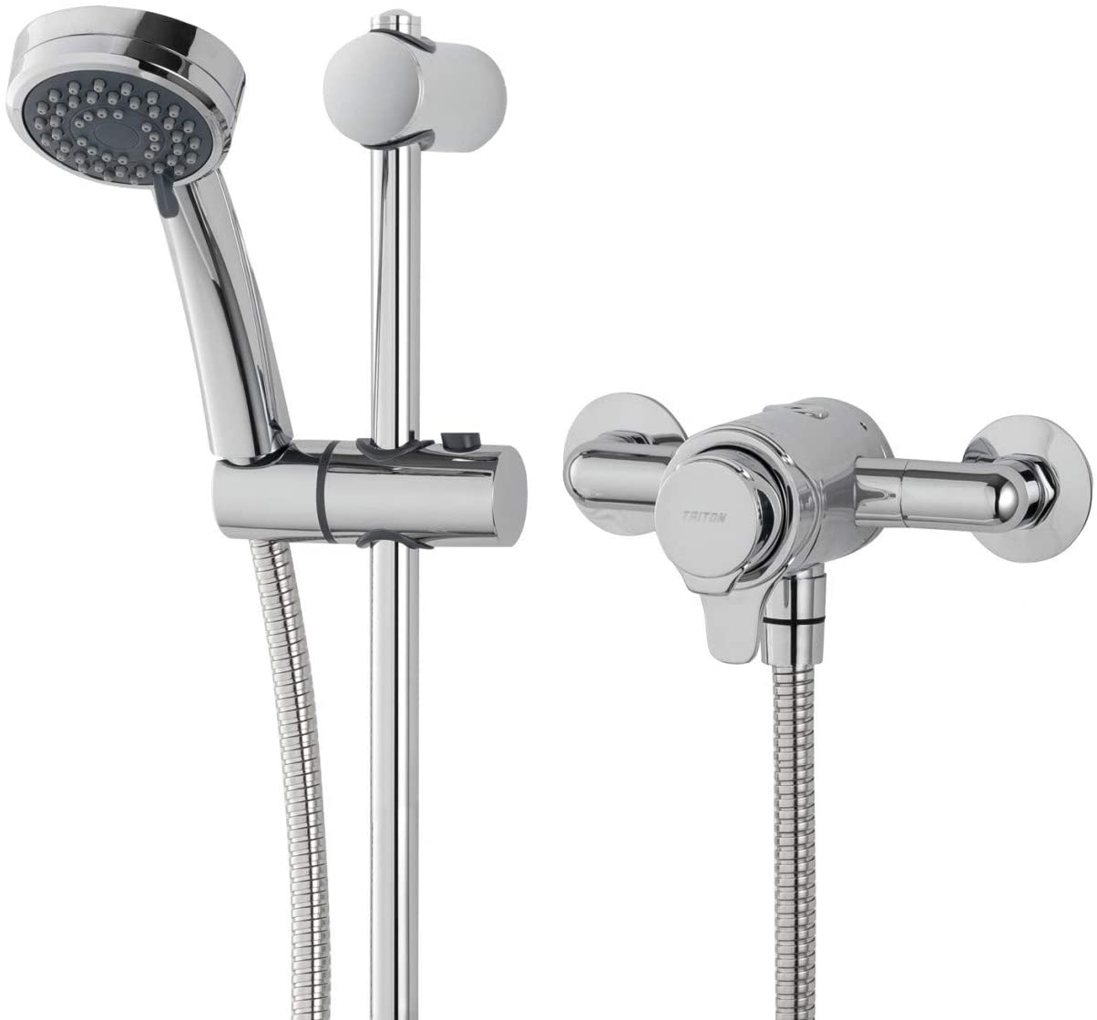 Triton Dene Dual Control Mixer Shower Concentric Thermostatic Exposed Chrome