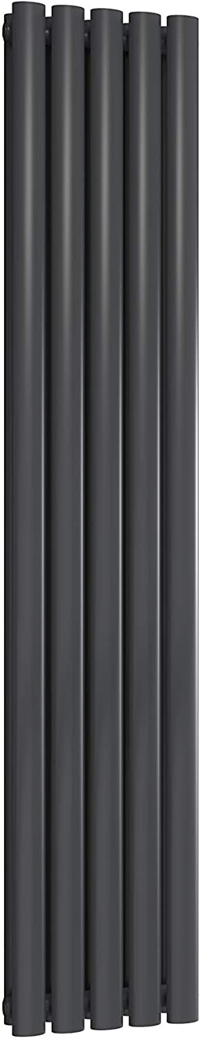 Reina Neva Steel Anthracite Vertical Designer Radiator 1500mm x 354mm Double Panel