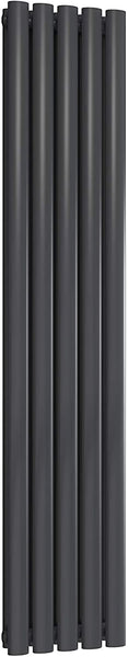Reina Neva Steel Anthracite Vertical Designer Radiator 1500mm x 354mm Double Panel