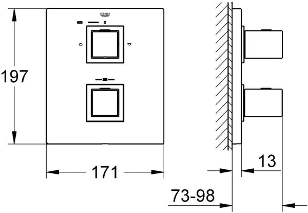 GROHE 19958000 | Grohtherm Cube Thermostat