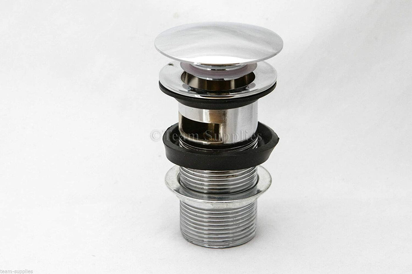 Click CLACK POP UP Basin Waste Large Mushroom Push CLICKER Slotted Tail