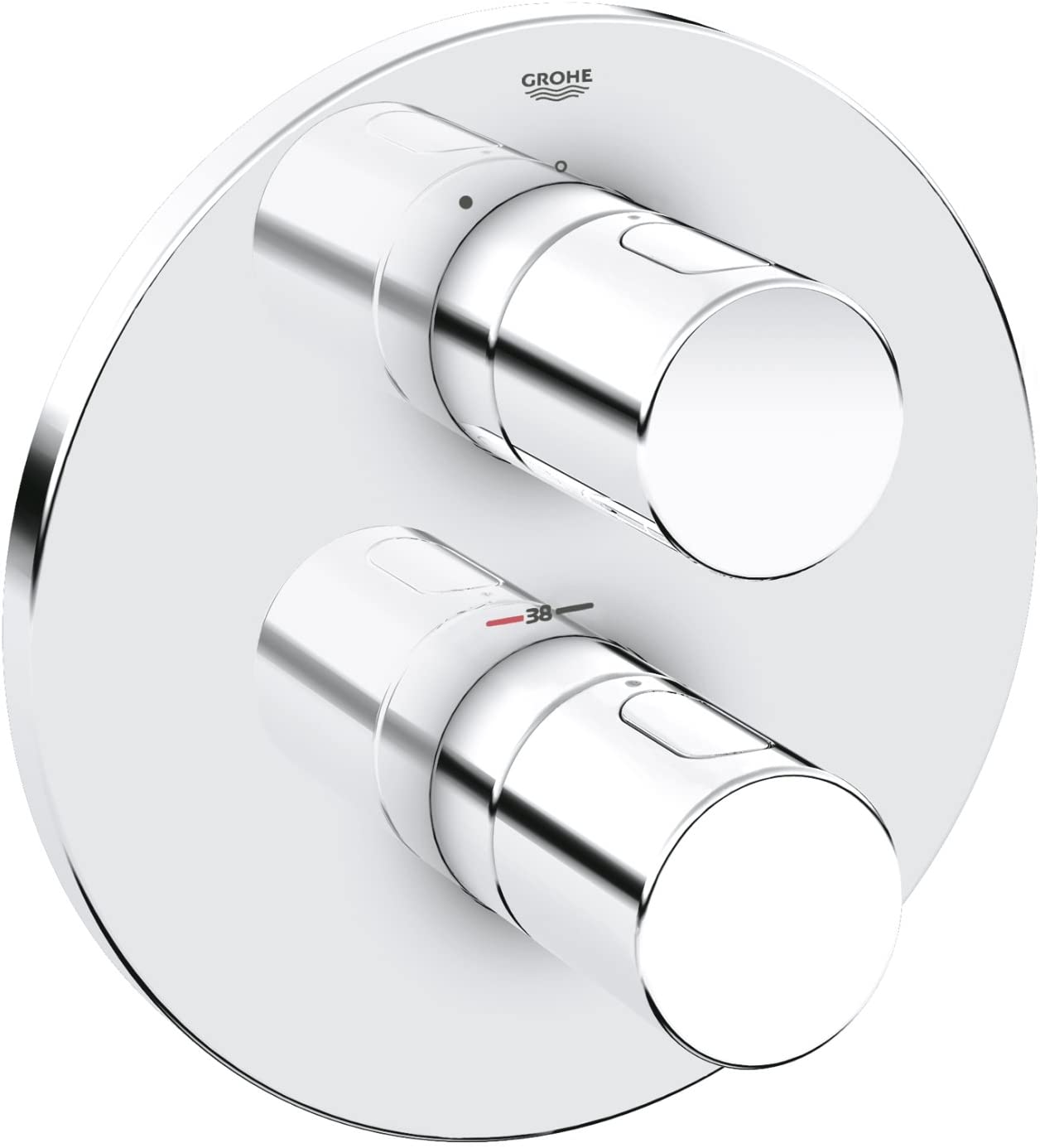 GROHE  Grohtherm 3000 Cosmopolitan Thermostatic Shower Trim for Rapido T-Concealed Thermostat - chrome