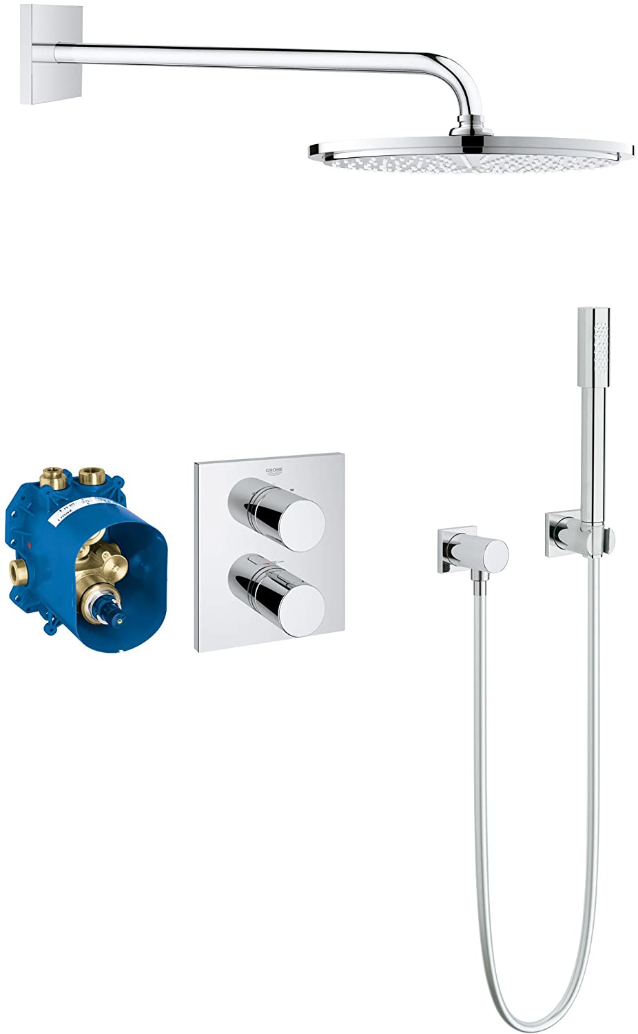 GROHE 34627000 | Grohtherm 3000 Cosmopolitan Concealed Rainshower Set
